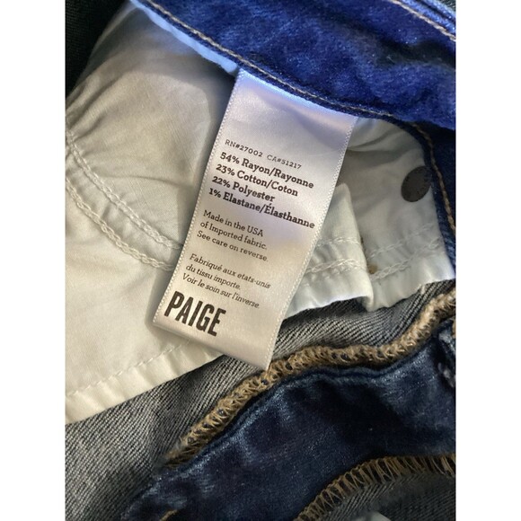 Paige Verdugo Crop Mid Rise Jeans Dark Wash 27 - Picture 7 of 7